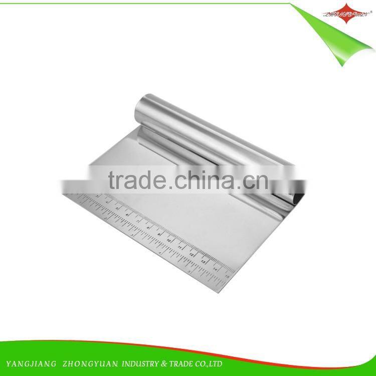 ZY-F1476 high quality stainless steel bread dough scraper with scale