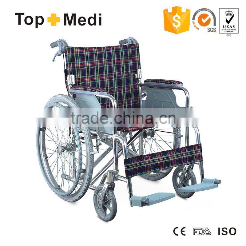 Topmedi self-locking brake manual aluminum wheelchairs