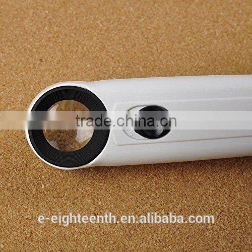 MG6B-1B New Hand Held 2 LED Lights 40x Magnifying Glass Lens Jewellery Magnifier Loupe for repair