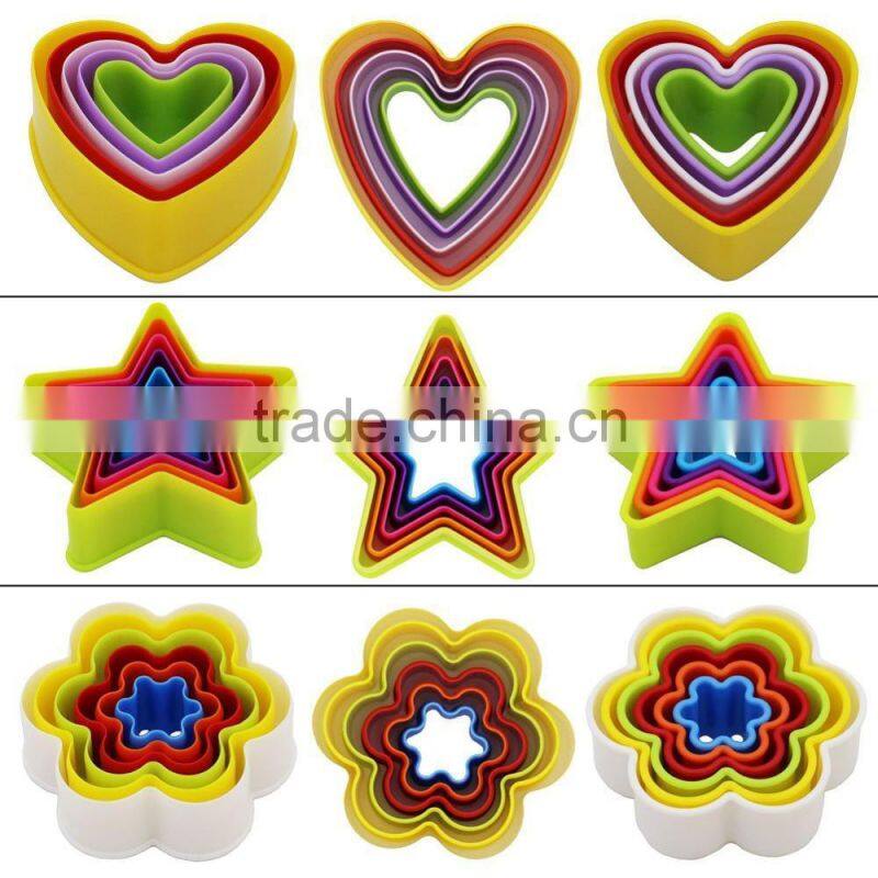 Custom 3D Bakeware Cookie Tools Set Colorful Plastic Round Cookie Cutter