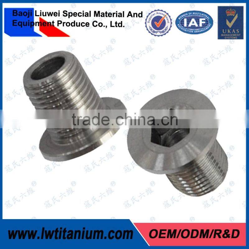 Polished Gr5 M8 Titanium Chainring Bolt by LIUWEI