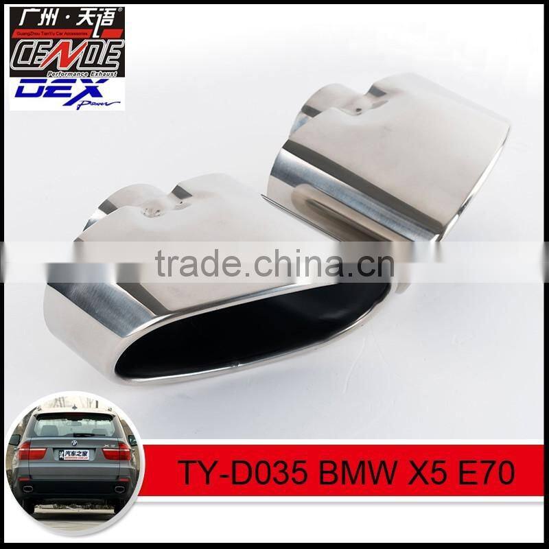 auto tuning ss304 exhaust tips in exhaust pipe for BMW x3 x4 x5 x6