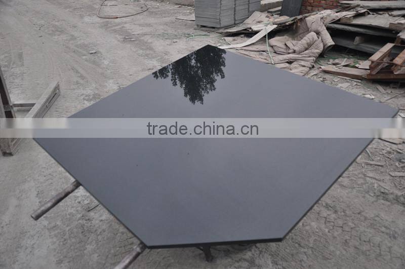 black granite fireplace hearth slab tiled