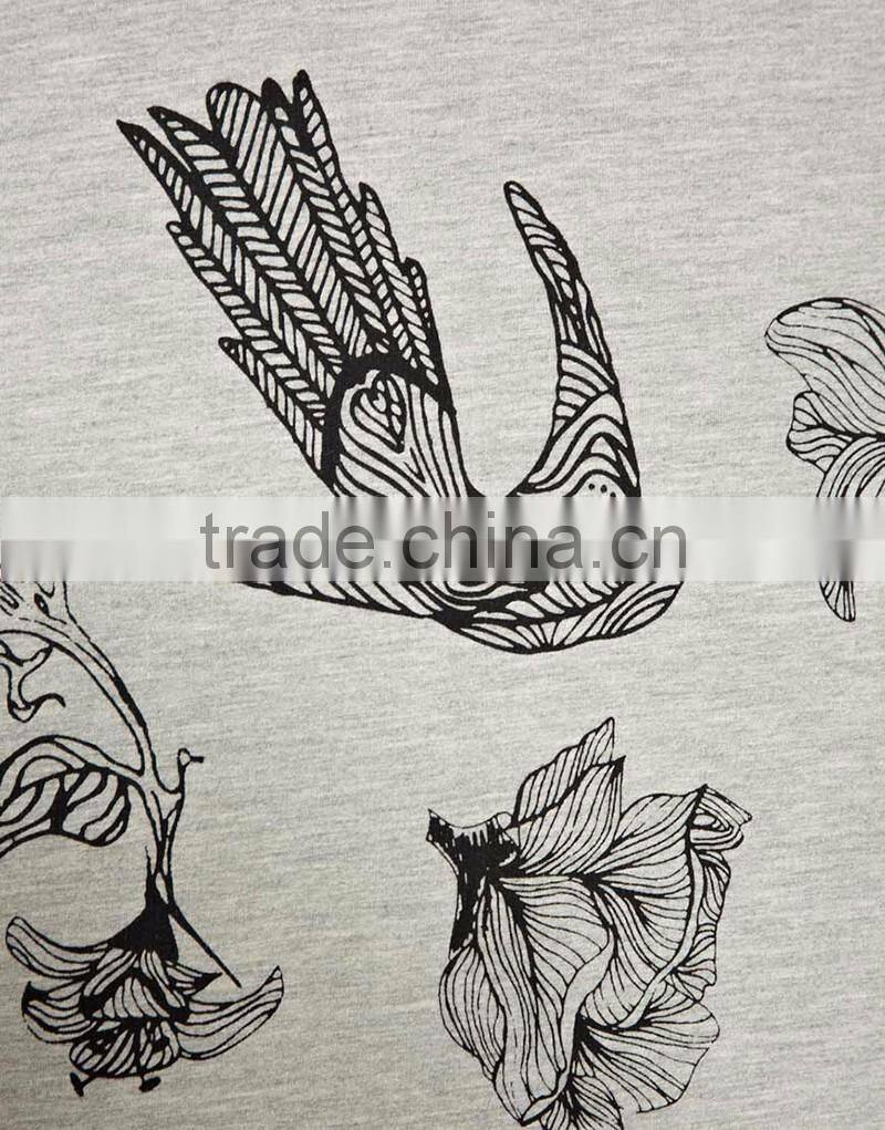 fashion longline sweatshirt V neck design ladies winter dress allover print new ladies fashion dress 2017 design