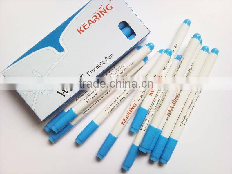 Kearing Water Erasable Marker Dual 1.0 Tip Blue & White Color Fabric Marker Pen #WT10-BW