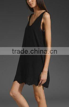 12DR069 2012 new design black silk dress,fashionable,woman dress,summer
