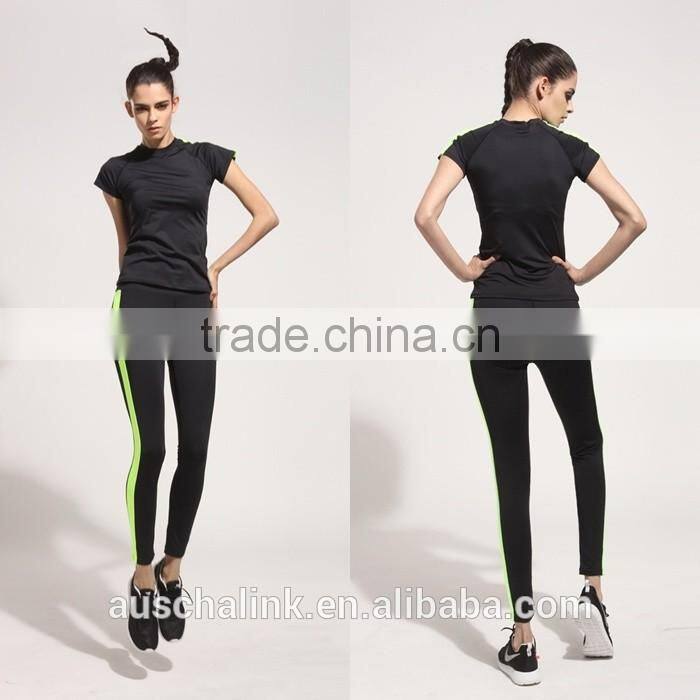 2016 hot sale ladies cheap sport dry fit soft hand feel gym pants