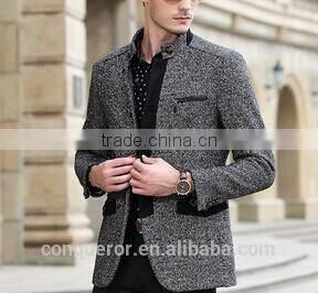 Men's grey suit, notch label made to measure suit . BCT010