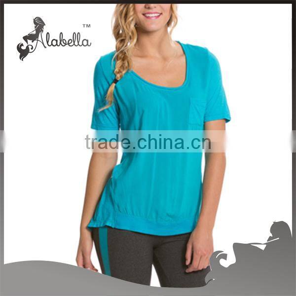 2014 top quality yoga wear latest shirt designs for women