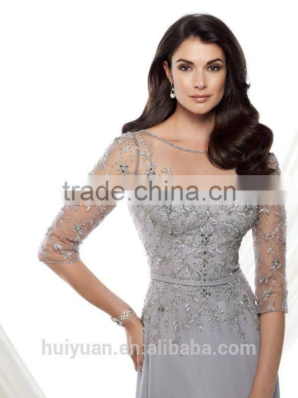 porn chiffon lace low back open half sleeves long dress