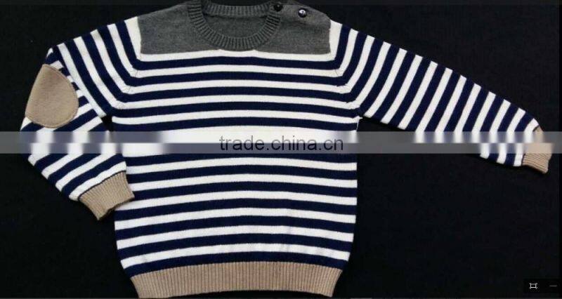 Wholesale Kids Boys Knitted Sweater Pullover Long Sleeve Boys Sweater With 2 Colour(W28)