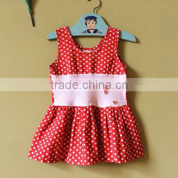 Wholesale new design polka dot children clothes baby dress pictures little girl party dresses