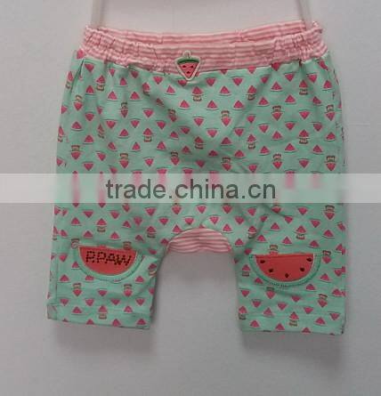 cute girls printed knit shorts for summer