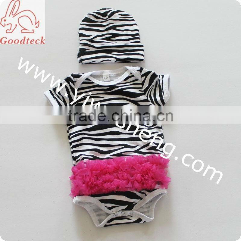 toddler black and white damask cotton baby hat