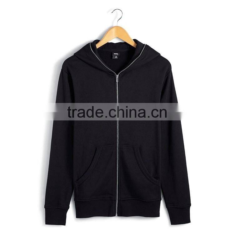 Custom cheap fitness hoodies thin fleece zip up hoodies men