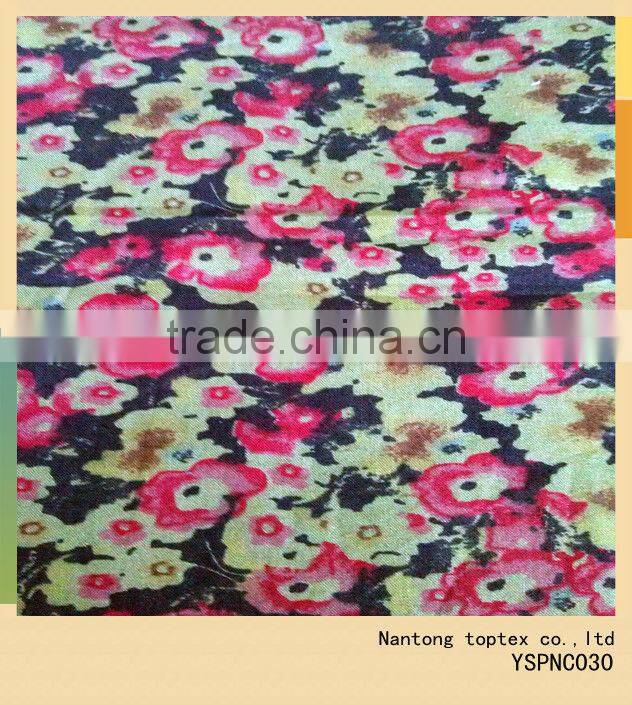 olive color printed cotton fabric