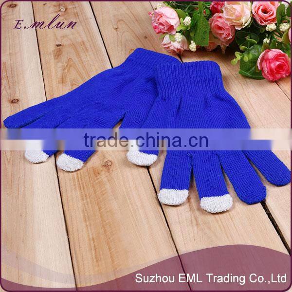 Hot sale unisex pure color winter kniting glove