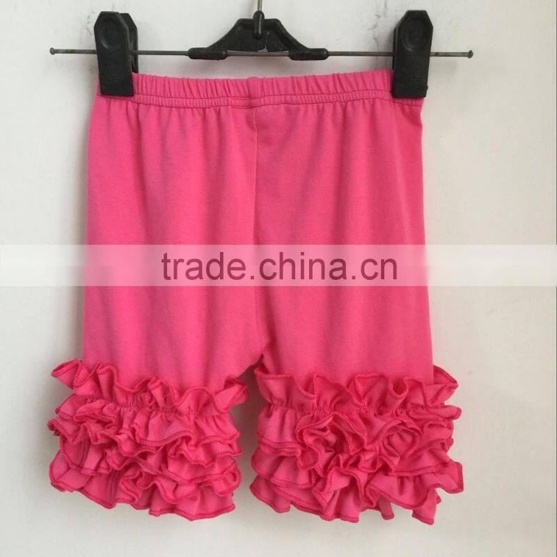 Wholesale children boutique clothing baby boxers triple icing ruffles baby shorts