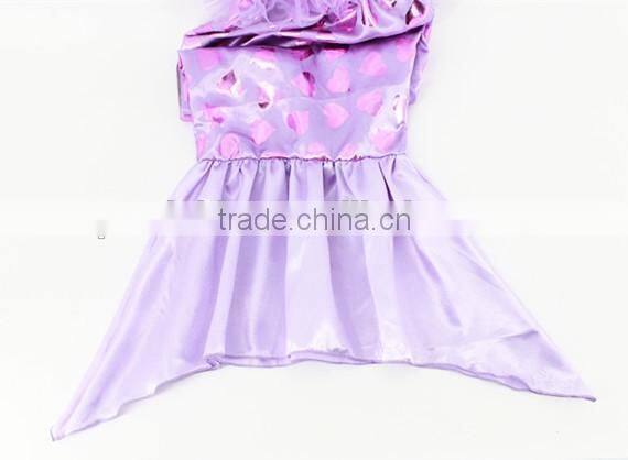 Summer time mermaid costume paillette shining design for baby girl swimsuit wholesale