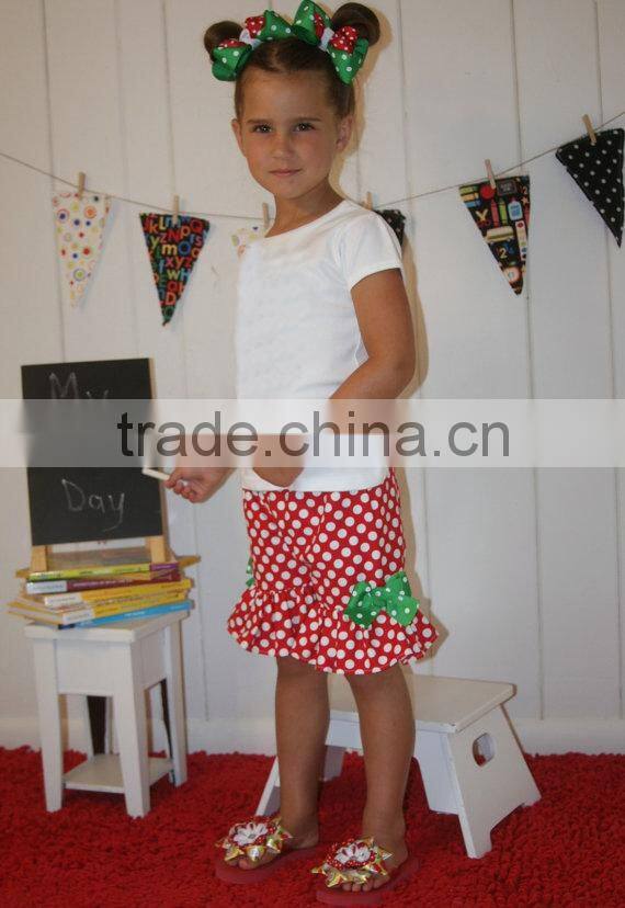 Happy New Years Christmas Kids Ruffle Clothing Set Girls Smocked Outfits