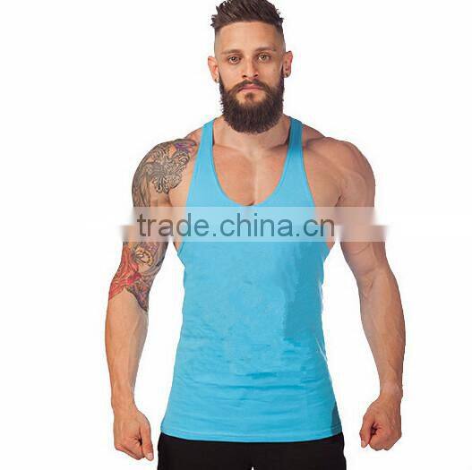 Soft cotton custom gym singlet tank top for men custom gym singlet plain tank top