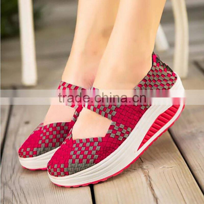 Women Casual High Sole Shoes 2016 Summer Fashion Breathable