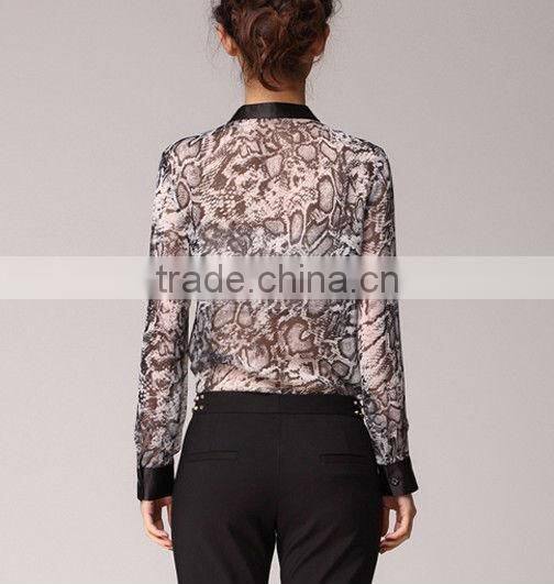 latest elegant women shirt/chiffon casual shirt designs 2013