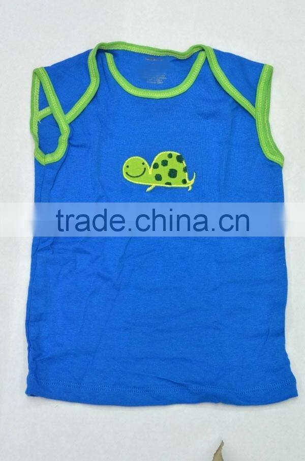 2016 wholesale spring and summer baby boy's T shirts cheap OEM baby vest