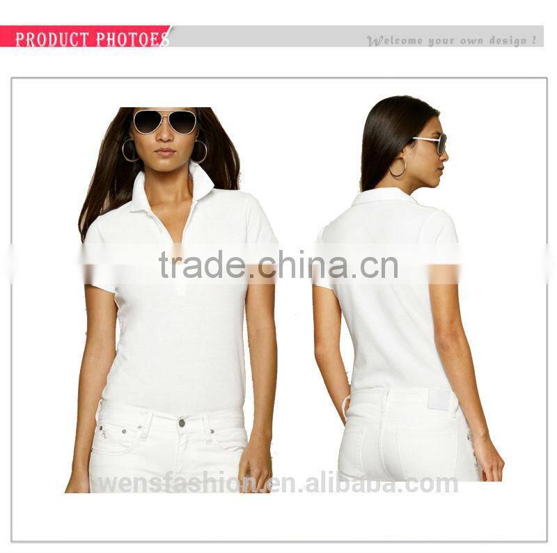 Plain fit mercerized summer cotton girls xx golf shirts