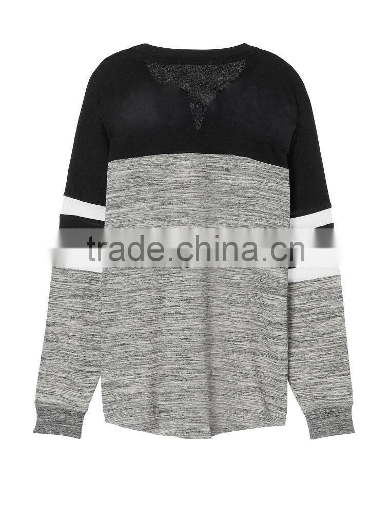Dongguan womens long sleeve pullover sweatshirts without hood