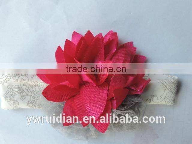 kids girl flower raglan hairwear persnickety remake cotton bowknot baby girl headbands children button hairband wholesale 2016