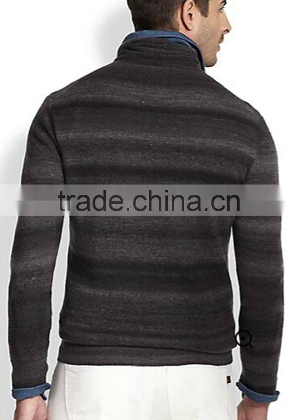 men's melange color wool turtleneck sweater