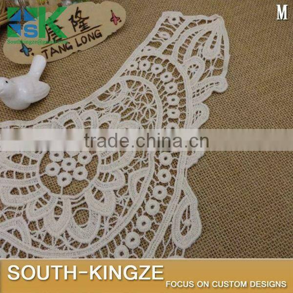 New crochet sk collar Begei Embroidery Neckline Costume Decor Sewing Applique Craft Collar Lace Trim Soluble Cotton Lace Collar