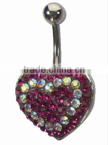 Love in navel piercing body jewelry