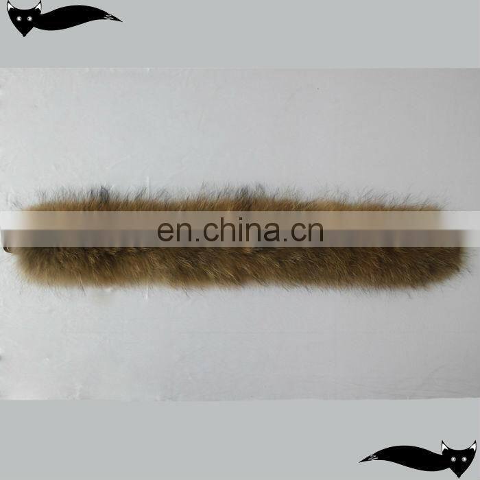 Genuine natural raccoon fur trim