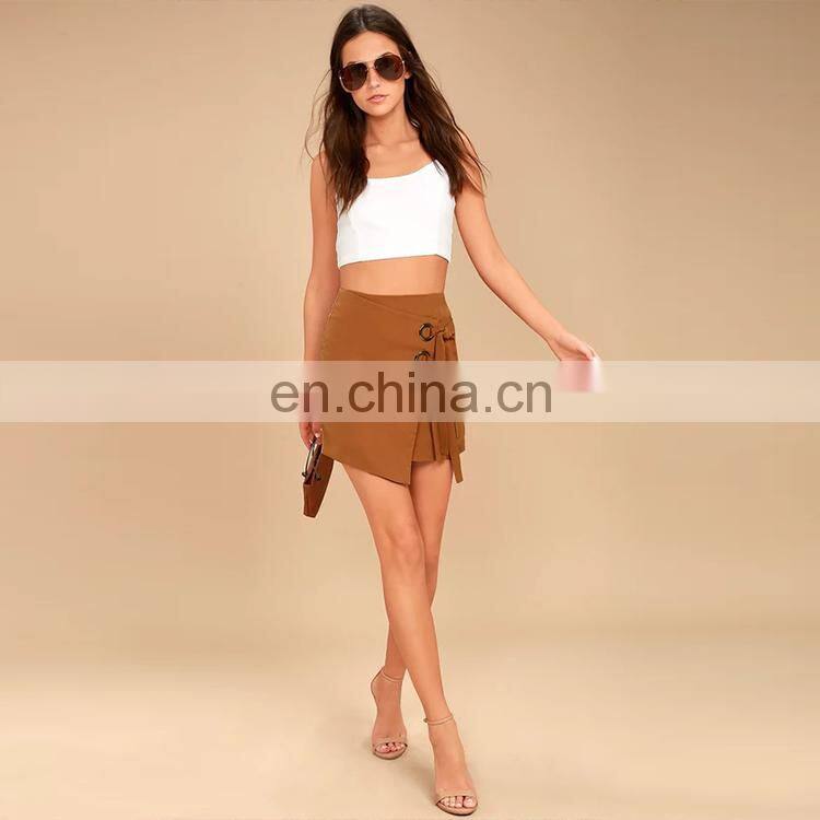Fashion latest sesigns lady pencil skirt a line wrap mini skirt