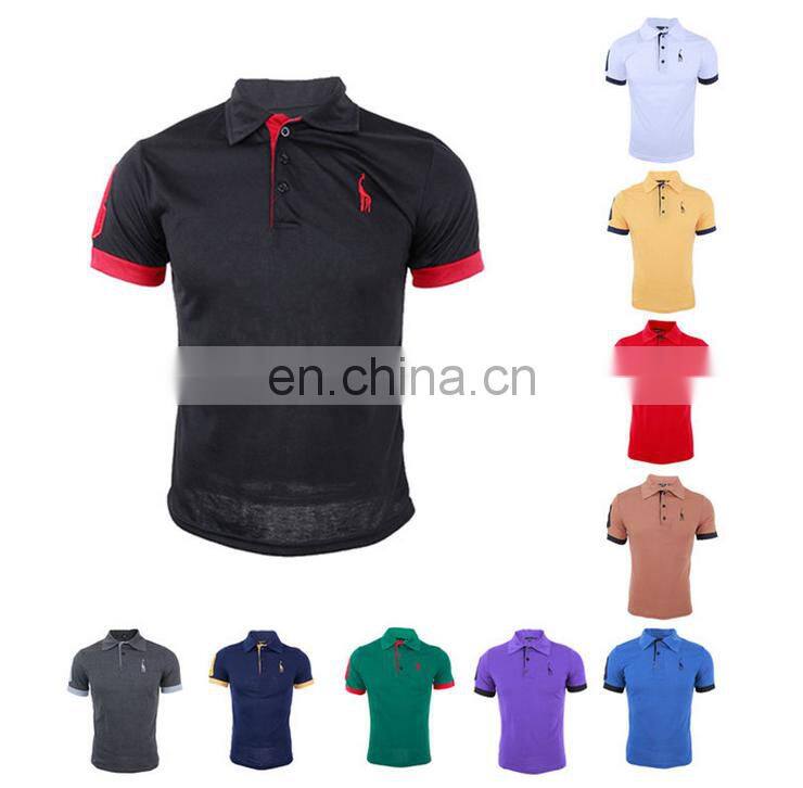 2017 OEM Embroidery Print Leisure Custom T Shirt Printing Plain T-shirts Polo Tshirt