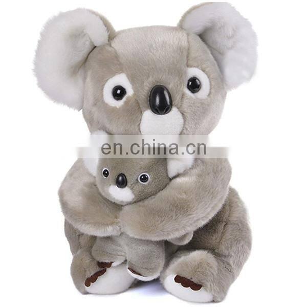 Grey Koala Bear Soft Toy With Ribbon Bowknot Cheap Wholesale Stuffed Animal Baby Koala Plush Toy