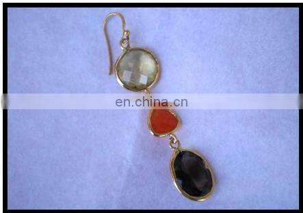 Gem stone Earrings Stone Studded Womens Fashion Jewelry