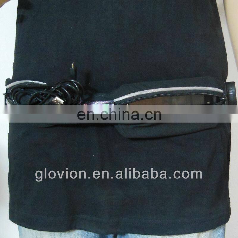 Newest Flashing led waistband led light zipper waistband glowing sports waistband