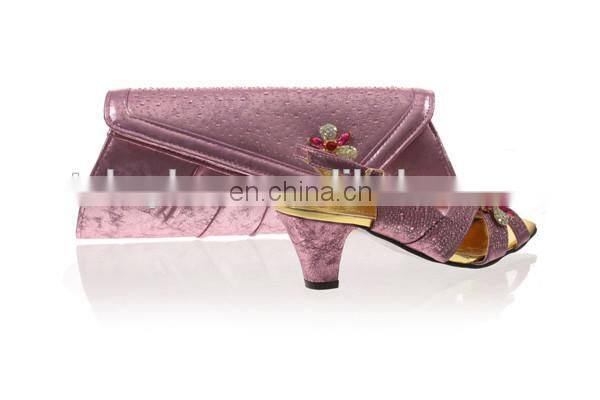 Fashion design lady wedding shoes matching bag
