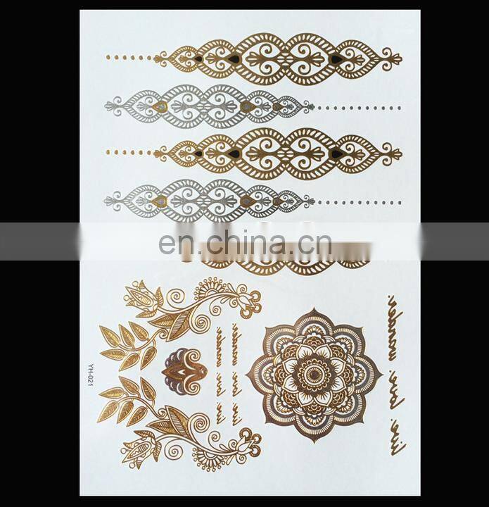 Metallic Gold Temporary Finger Tattoo Sticker