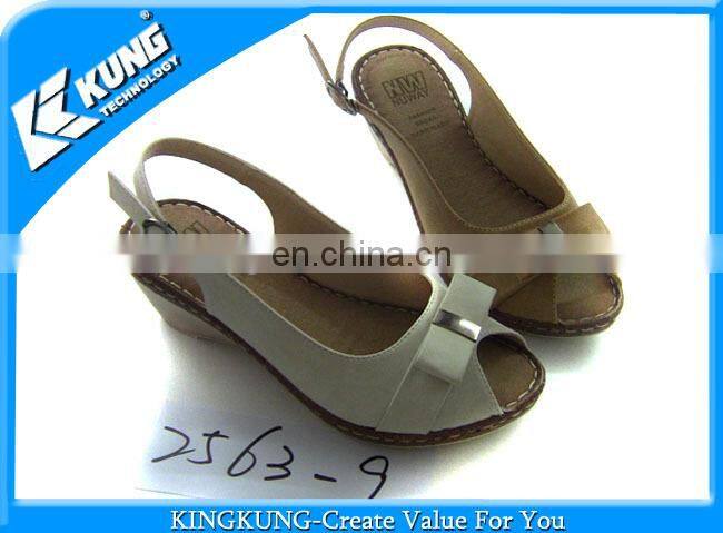 Grey pierced lady vamp shoes upper