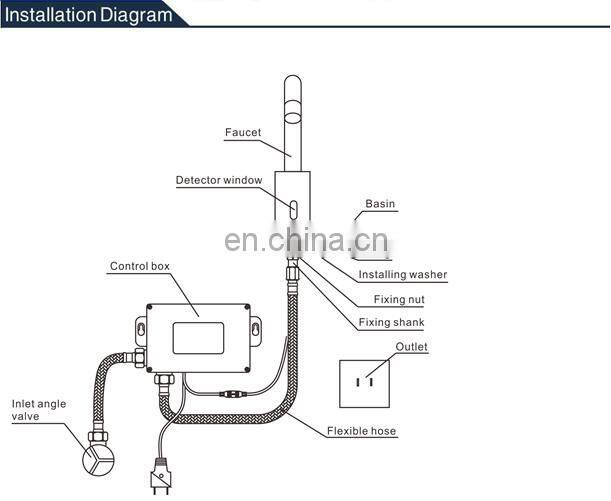 2018 New Design Chrome Finish Brass Automatic Kitchen Faucet