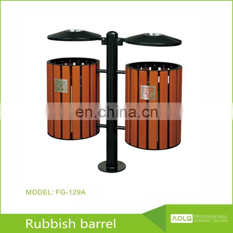 Factory wholesale wooden outdoor garbage bin