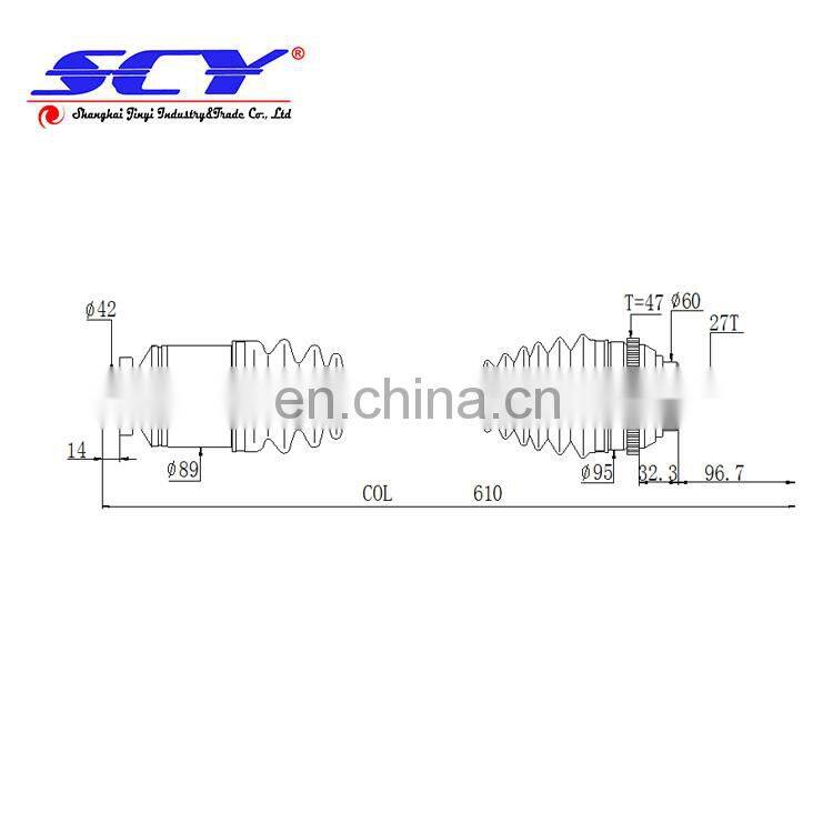 CV Half Shaft Assembly 01-05 Suitable for HYUNDAI XG300 XG350 P S