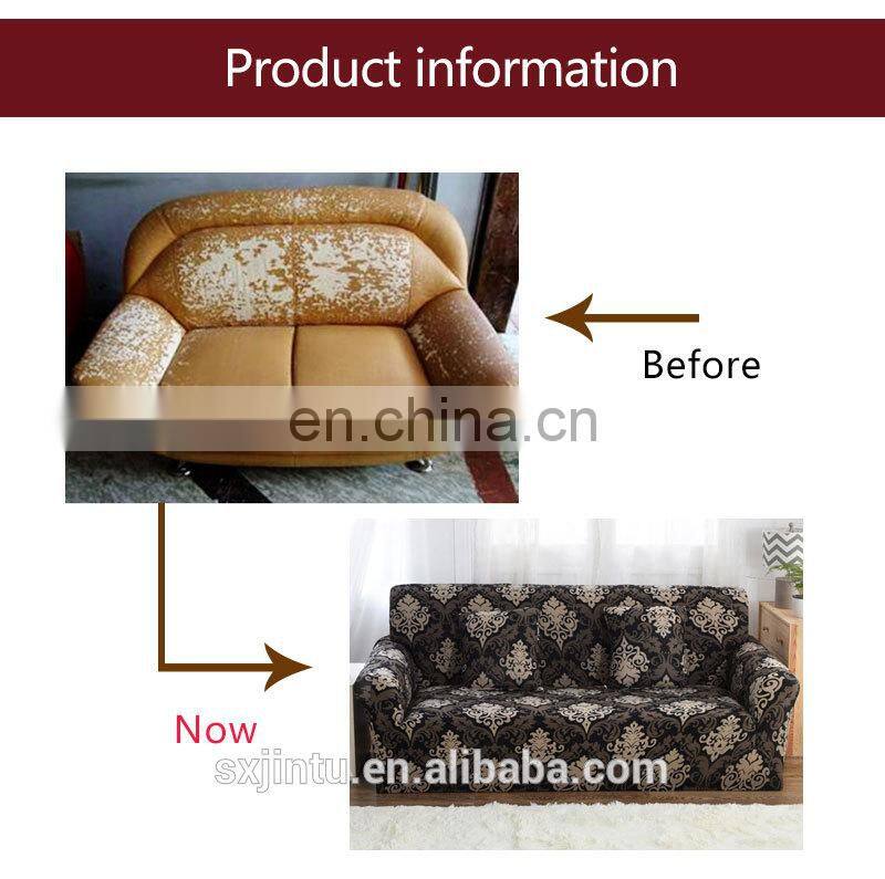 Green Flower Stretch Sofa Slipcover Polyester Spandex Fabric Couch Covers Sofa Furniture Protector (2 Seat)