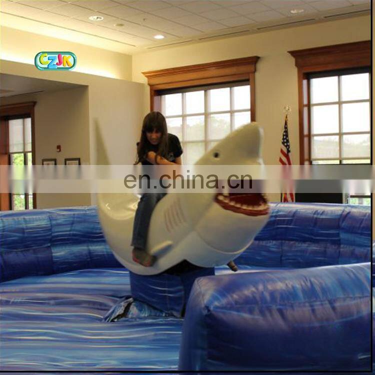 commercial cheap price inflatable Mechanical shark rodeo simulator for sale