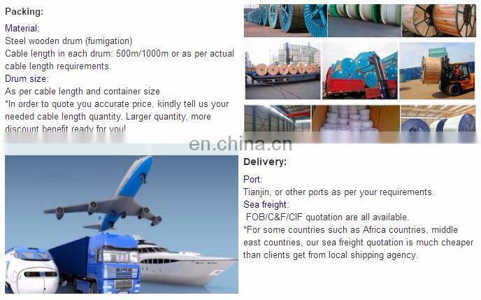 Low and High Voltage Aluminum Stranded 3 core power cable