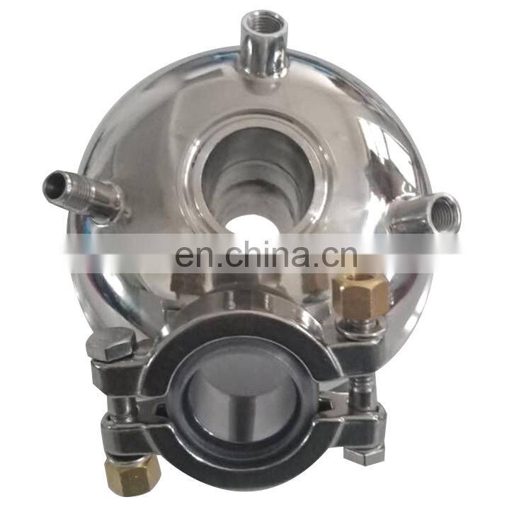 Tri Clamp Hemispherical Lid Central Port With Sight Glass